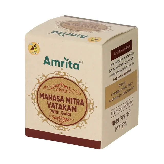 AMRITA DRUGS Manasmitra Vatakam (Gold) - Amrita - 60 Tablet
