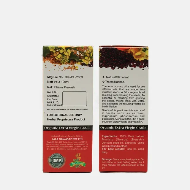 LALA DAWASAZ PVT LTD Mustard Oil - Lalas - 100Ml