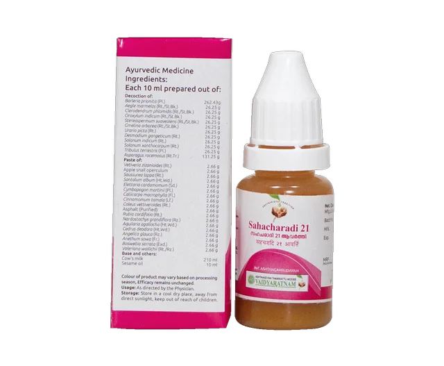 VAIDYARATHNAM Sahacharadi 21 Aavarthi - Vaidyaratnam - 10Ml