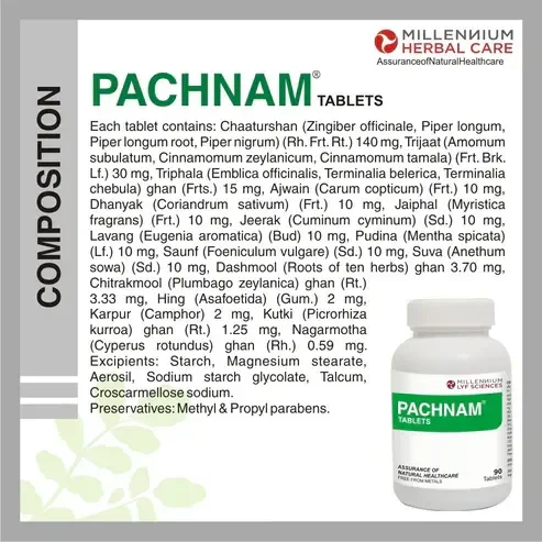 MILLENNIUM HERBALS Pachanam Tablets - Millennium - 90Tablets