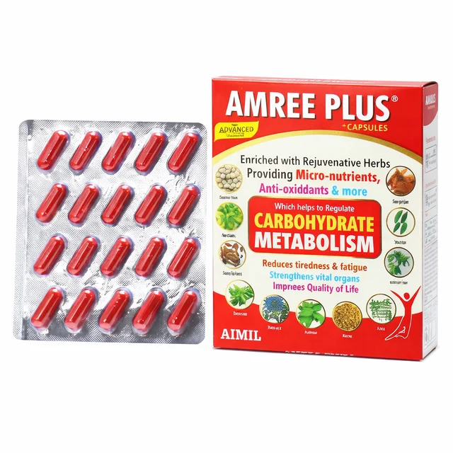 AIMIL PHARMACEUTICAL Amree Plus Capsules - Aimil - 20 Caps