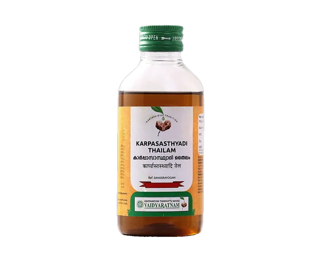 VAIDYARATHNAM Karpasasthyadi Tail - Vaidyaratnam - 200Ml