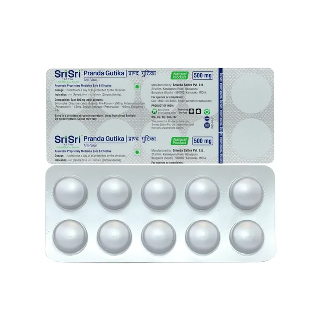 SRI SRI AYURVEDA Pranda Gutika - Sri Sri - 10 Tablets