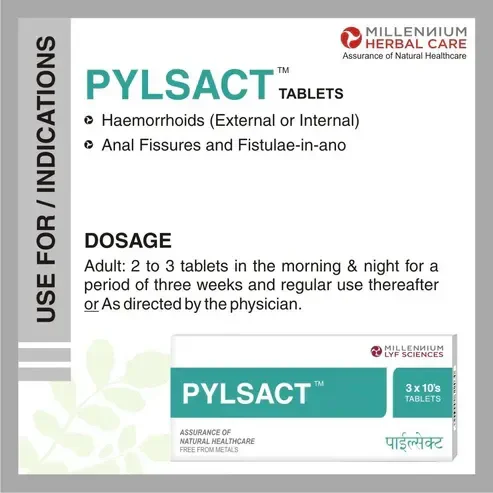 MILLENNIUM HERBALS Pylsact Tablet - Millennium - 10Tablets