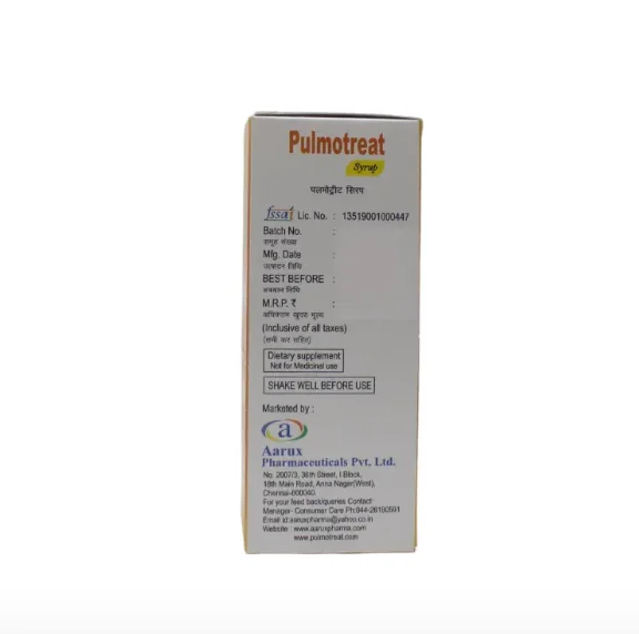 AARUX PHARMACEUTICAL Pulmotreat Syrup -Aarux P - 100Ml