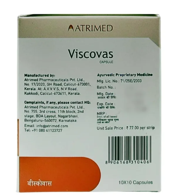 ATRIMED PHARMACEUTIC Viscovas (Vasoril) - ATRIMED - 100Capsule