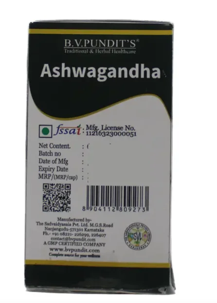 B.V.PANDIT Ashwagandha Capsule - B.V.Pandit - 60Capsule