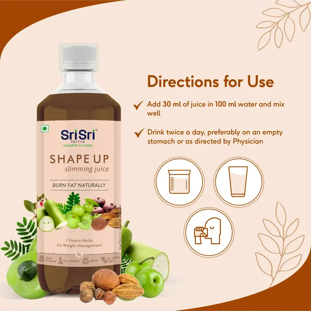 SRI SRI AYURVEDA Shape Up Slimming Juice - Sri Sri - 1L