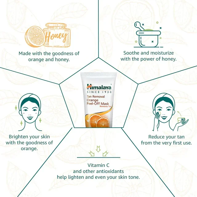HIMALAYA PHARMACY Tan Removal Orange Peel Of Mask - Himalaya - 100g