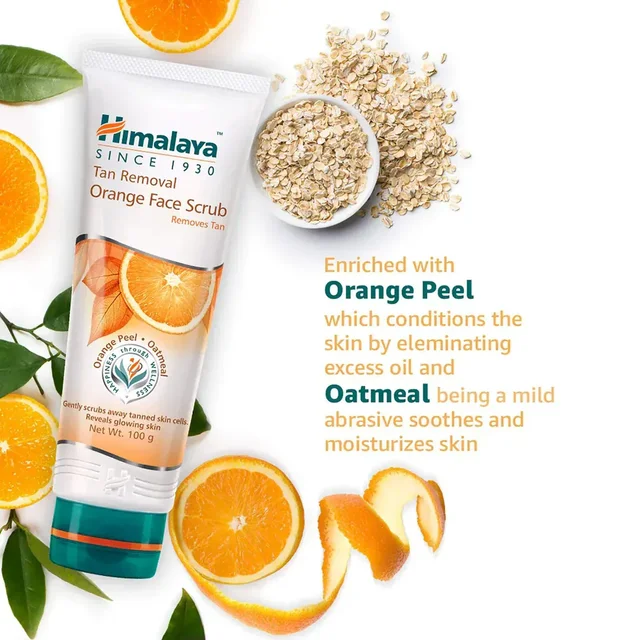 HIMALAYA DRUGS Tan Removal Orange Face Scrub - Himalaya - 50g