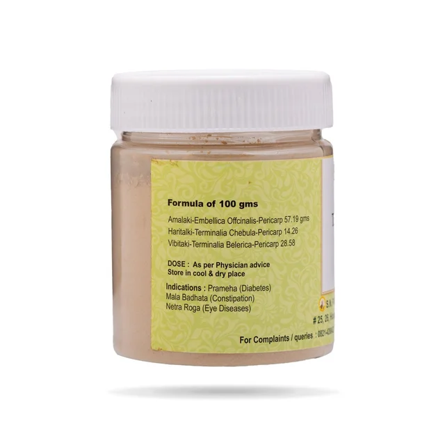 S.N.PANDIT Triphala Churna - S.N.Pandit - 500gm