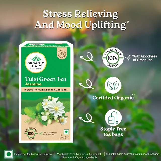 ORGANIC INDIA Tulsi Green Tea Jasmine - Organic - 25Bags