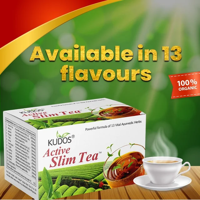 KUDOS AYURVEDA Active Slim Tea - Kudos (2G X 30 Tea Bags) - 2Gm