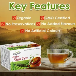 KUDOS AYURVEDA Active Slim Tea - Kudos (2G X 30 Tea Bags) - 2Gm