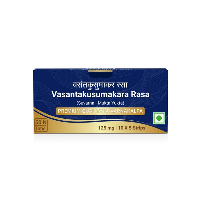 SRI SRI AYURVEDA Vasant Kusumakar Rasa 125Mg - Sri Sri - 10 Tablets