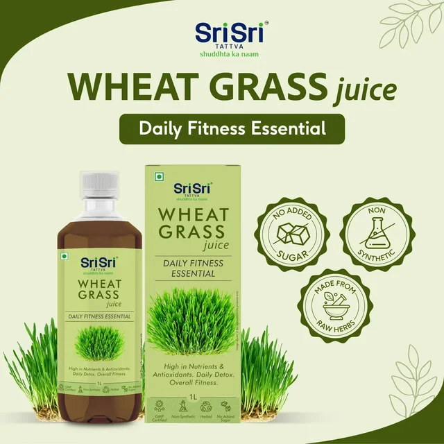 SRI SRI AYURVEDA Wheat Grass Juice - Sri Sri - 1L