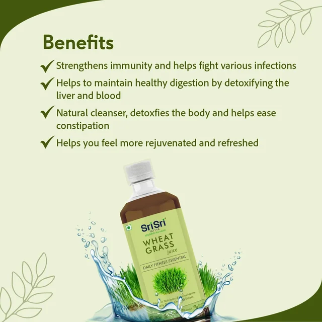 SRI SRI AYURVEDA Wheat Grass Juice - Sri Sri - 1L