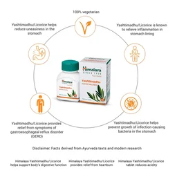 HIMALAYA DRUGS Yashtimadhu Tablet - Himalaya - 60Tablet