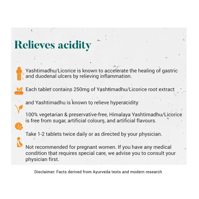 HIMALAYA DRUGS Yashtimadhu Tablet - Himalaya - 60Tablet