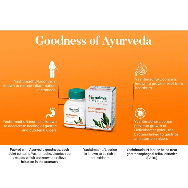 HIMALAYA DRUGS Yashtimadhu Tablet - Himalaya - 60Tablet
