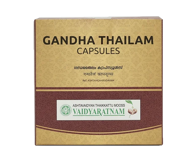 VAIDYARATHNAM Gandha Tail Capsules - Vaidyaratnam - 10 Capsules
