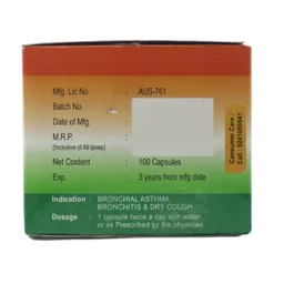 SHREE AYURVEDIC PHARMACEUTICALS Shwasa Calm - Shree - 10 Capsules