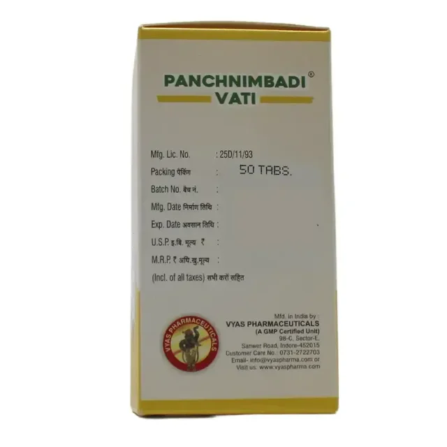 VYAS PHARMACEUTICALS Panchanimbadi Vati - Vyas - 50 Tablets