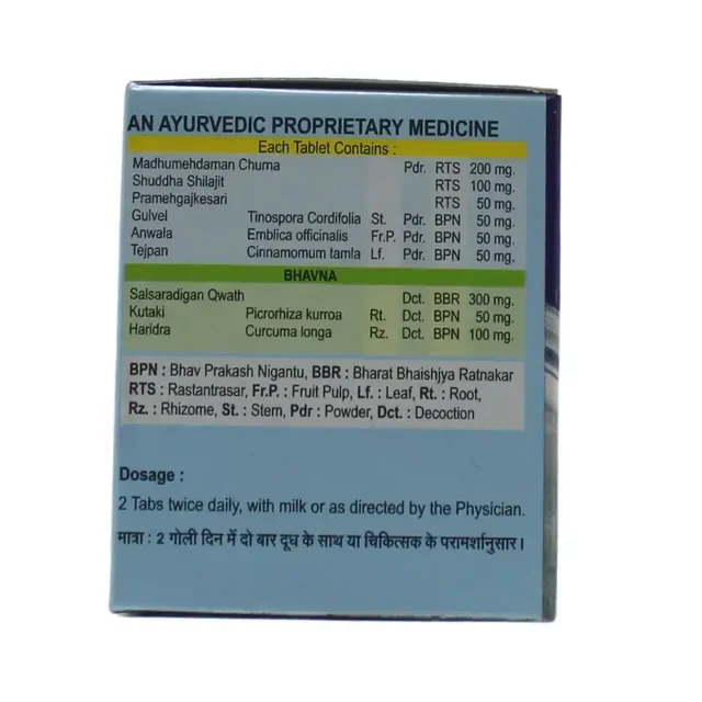 VYAS PHARMACEUTICALS Shilaprameh Vati - Vyas - 50 Tablets