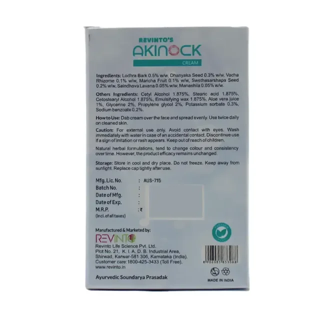 REVINTO LIFE SCIENCE Akinock Cream - Revinto - 25gm