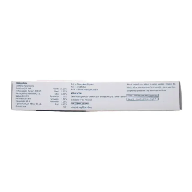 VASU PHARMACEUTICALS Dazzle Ointment - Vasu - 30Gm