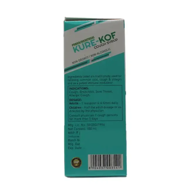 PANKAJA KASTHURI HERBALS Kure-Kof Cough Syrup - Pankaja - 200ml
