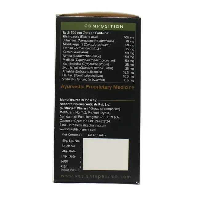 VASISHTA PHARMA Hairoyal Capsule - Vasishta - 60 Capsules