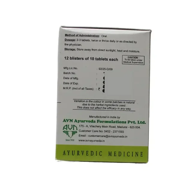 AVN AYURVEDA FORMULA Maharasnadi Kashayam Tablets – Avn Ayurveda - 100Tablet