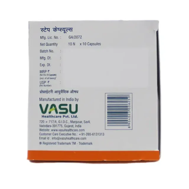 VASU PHARMACEUTICALS Step Capsule - Vasu - 10 Capsules