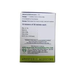 AVN AYURVEDA FORMULA Dhanwantaram Gulika 20Tab-Avn Ayu - 200Tablet