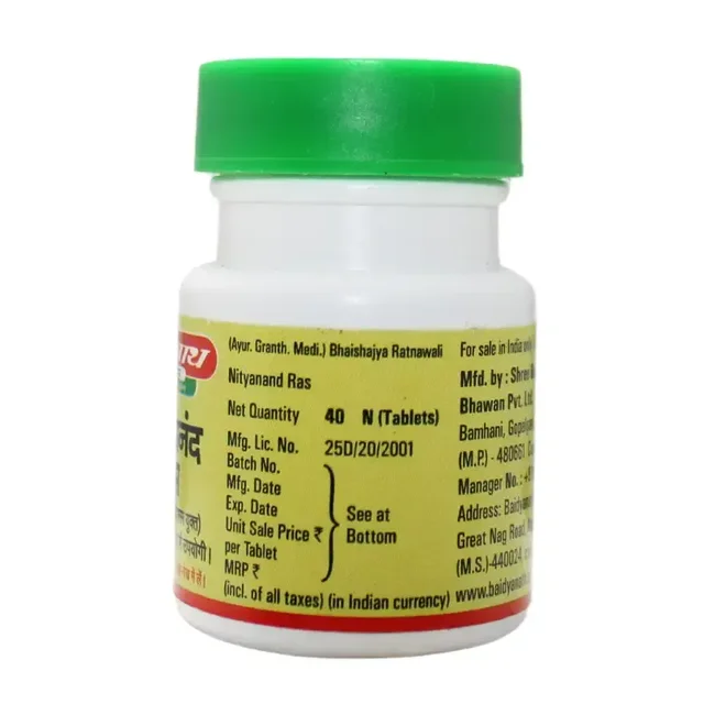 BAIDYANATH Nityanand Ras 40Tab-Baidyanath - 40Tablet