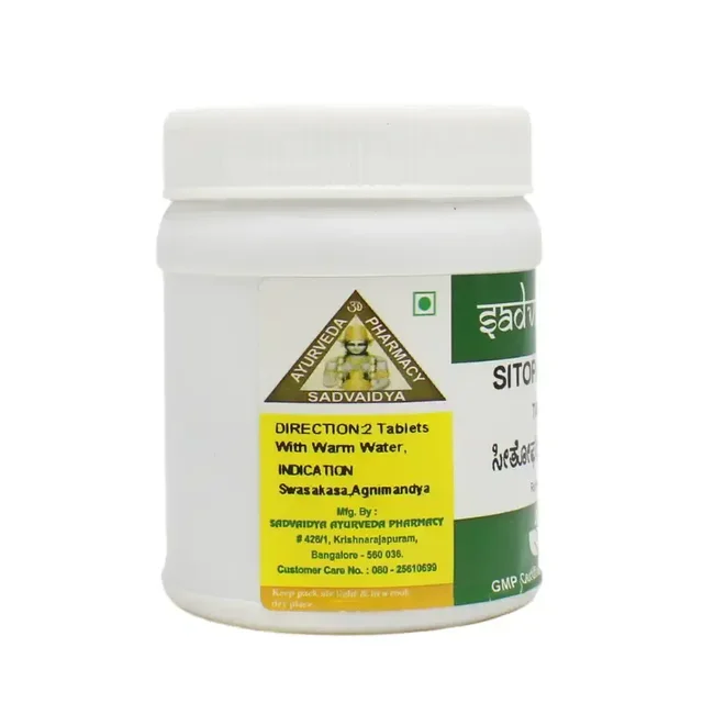 SADVAIDYASALA PRIVATE Sitopaladhi Tablet - Sadvaidya - 100 Tablets