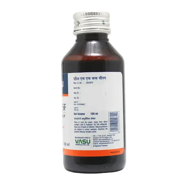 VASU PHARMACEUTICALS Zeal Cough Syrup Sugar free - Vasu - 100Ml