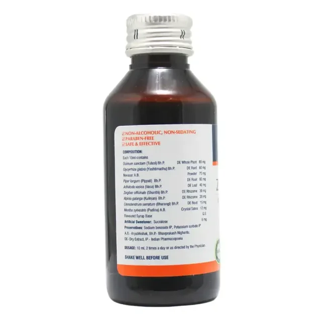 VASU PHARMACEUTICALS Zeal Cough Syrup Sugar free - Vasu - 100Ml