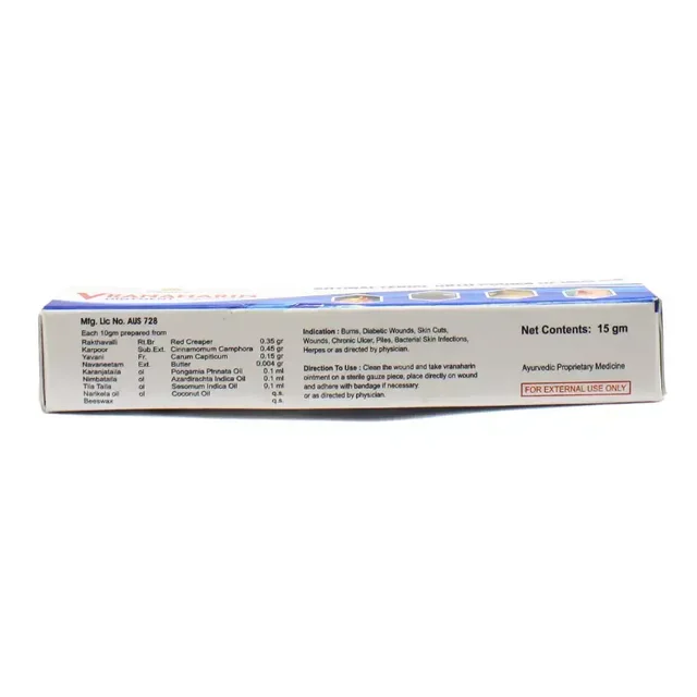 WEMCA REMEDIES Vranaharin Ointment - Wemca - 15Gm