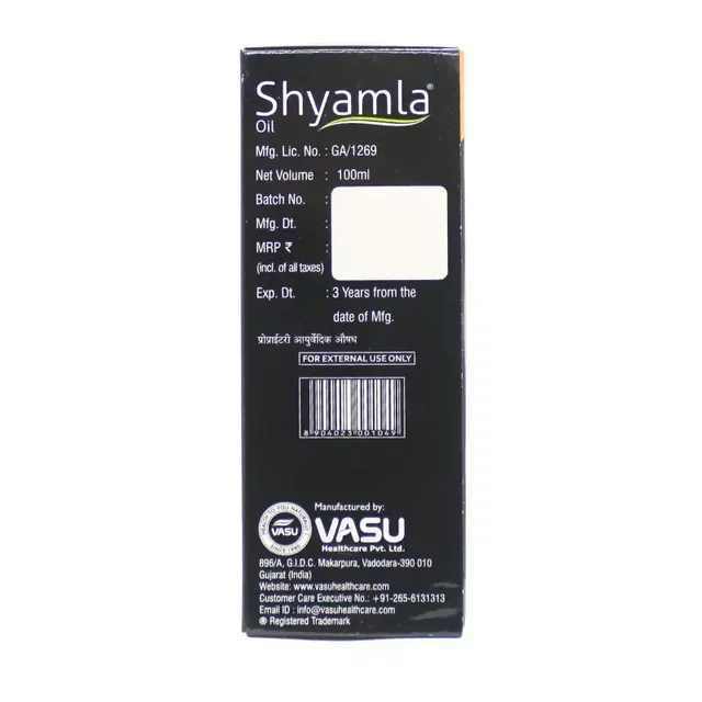 VASU PHARMACEUTICALS Shyamala Oil - Vasu - 100Ml