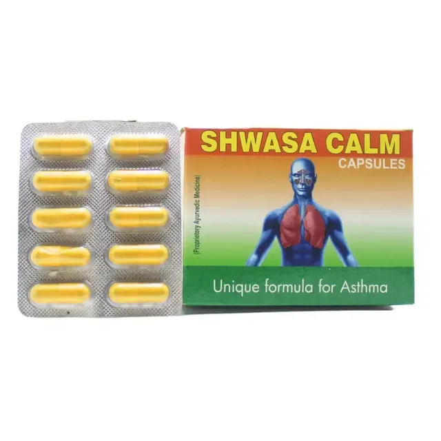SHREE AYURVEDIC PHARMACEUTICALS Shwasa Calm - Shree - 10 Capsules