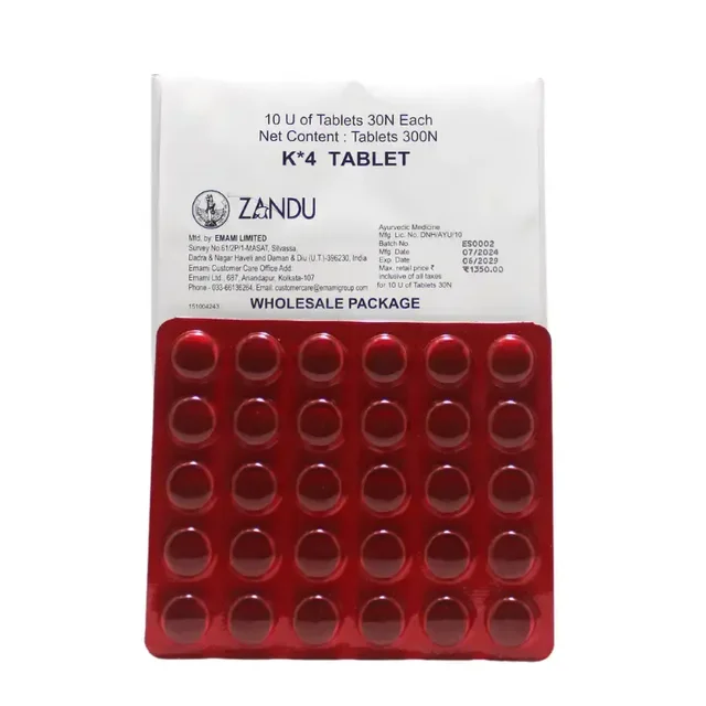 ZANDU K 4 Tablet - Zandu - 300Tablet