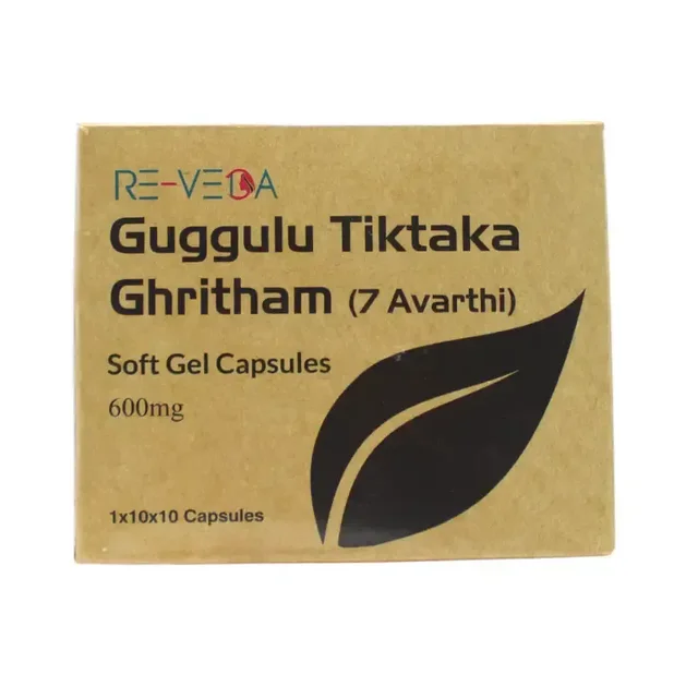 RE-VEDA Guggulu Tiktaka Ghritha Capsule - Revinto - 10 Capsules