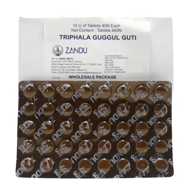 ZANDU Triphala Guggulu Guti - Zandu - 400Tablet