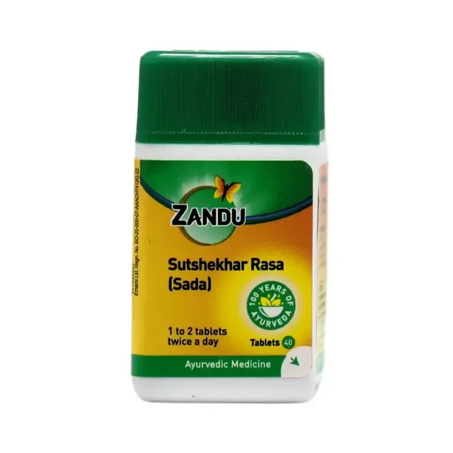 ZANDU PHARMACEUTICAL Sutshekhar Rasa (Sada) - Zandu - 40 Tablets