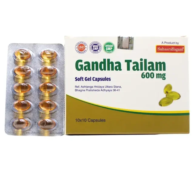 SAHASRAYOGAM Gandha Tailam - Sahasrayogam - 100Capsule
