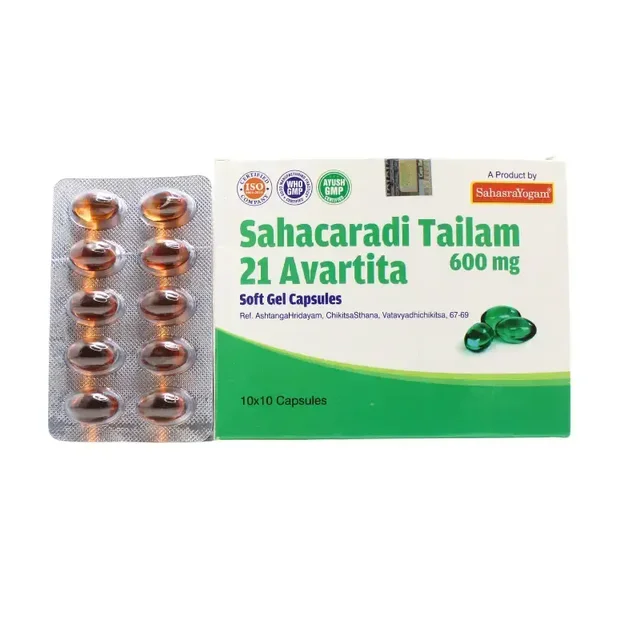 SAHASRAYOGAM Sahacharadi 21 Avarthi Tailam - Sahasra yogam - 100Capsule