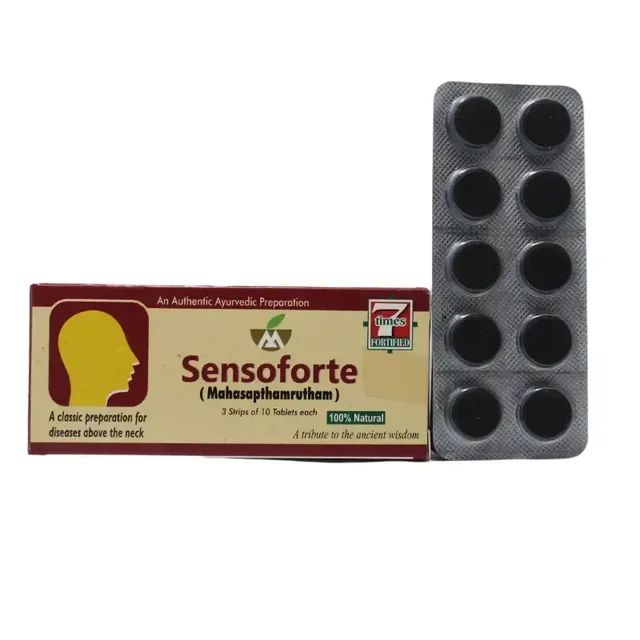 MALABAR AYURVEDA ASH Sensoforte (Mahasapthamrutham) - Malabar - 30Tablets