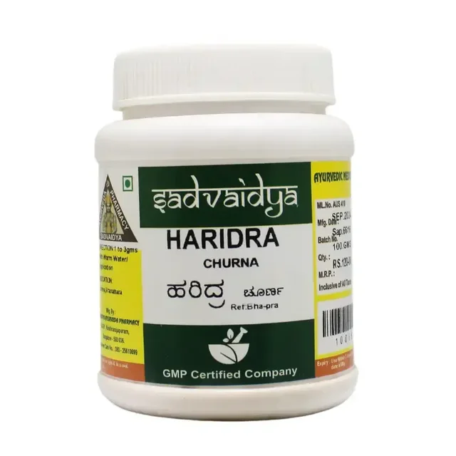 SADVAIDYASALA PRIVATE Haridra Churna - Sadvaidya - 100gm